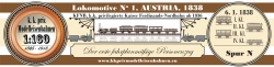 Lokomotiva Austria se 4 vozy 1838 (KFNB)