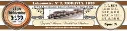 Lokomotive Moravia, 14 Wagen 1839 (KFNB)
