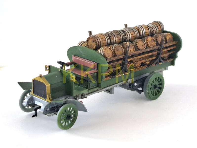 LKW L&K DL 4t Bierwagen mit Fässern H0 Bausatz – Bild 2