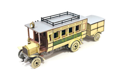 Omnibus Laurin & Klement, HOS (AB) 1908 mit Hänger H0 Bausatz