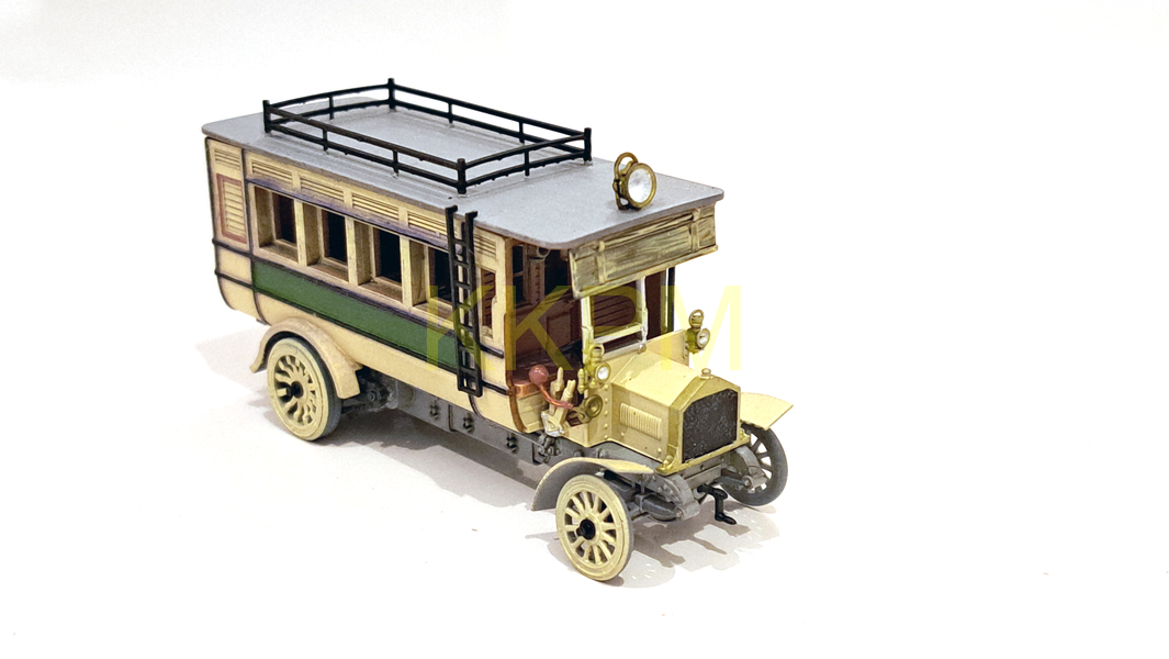 Omnibus Laurin & Klement, HOS (AB) 1908 mit Hänger H0 Bausatz – Bild 2