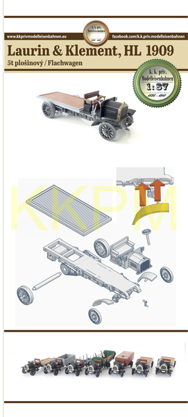 LKW L&K HL 5t Flachwagen H0 Bausatz – Bild 5