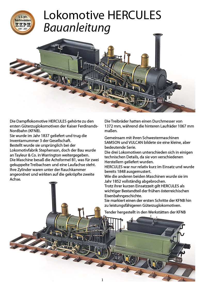 Lokomotive HERCULES 1837 H0 Bausatz – Bild 4